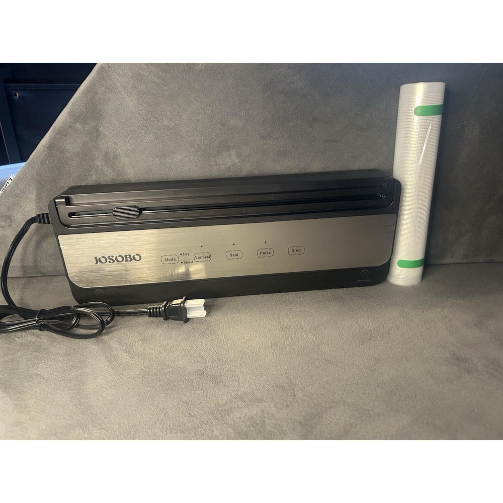 JOSOBO JS-VS001 Vacuum Sealer Food Saver Machine w/ Bag Roll Cutter 110W